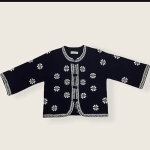 wide sleeve button up cardigan